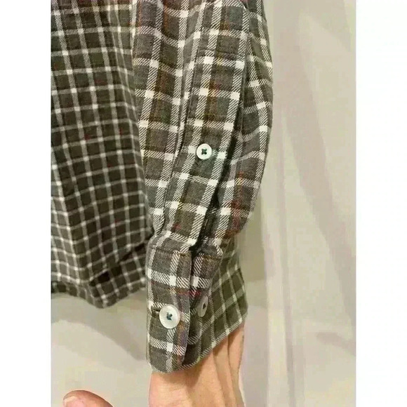 *Men's Fish Hippie Plaid Button Down, size medium - Picture 2 of 9